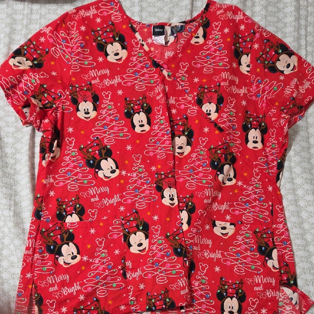 Disney Red Mickey Mouse Holiday Shirt